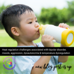 Small child drinking from a white and yellow flask